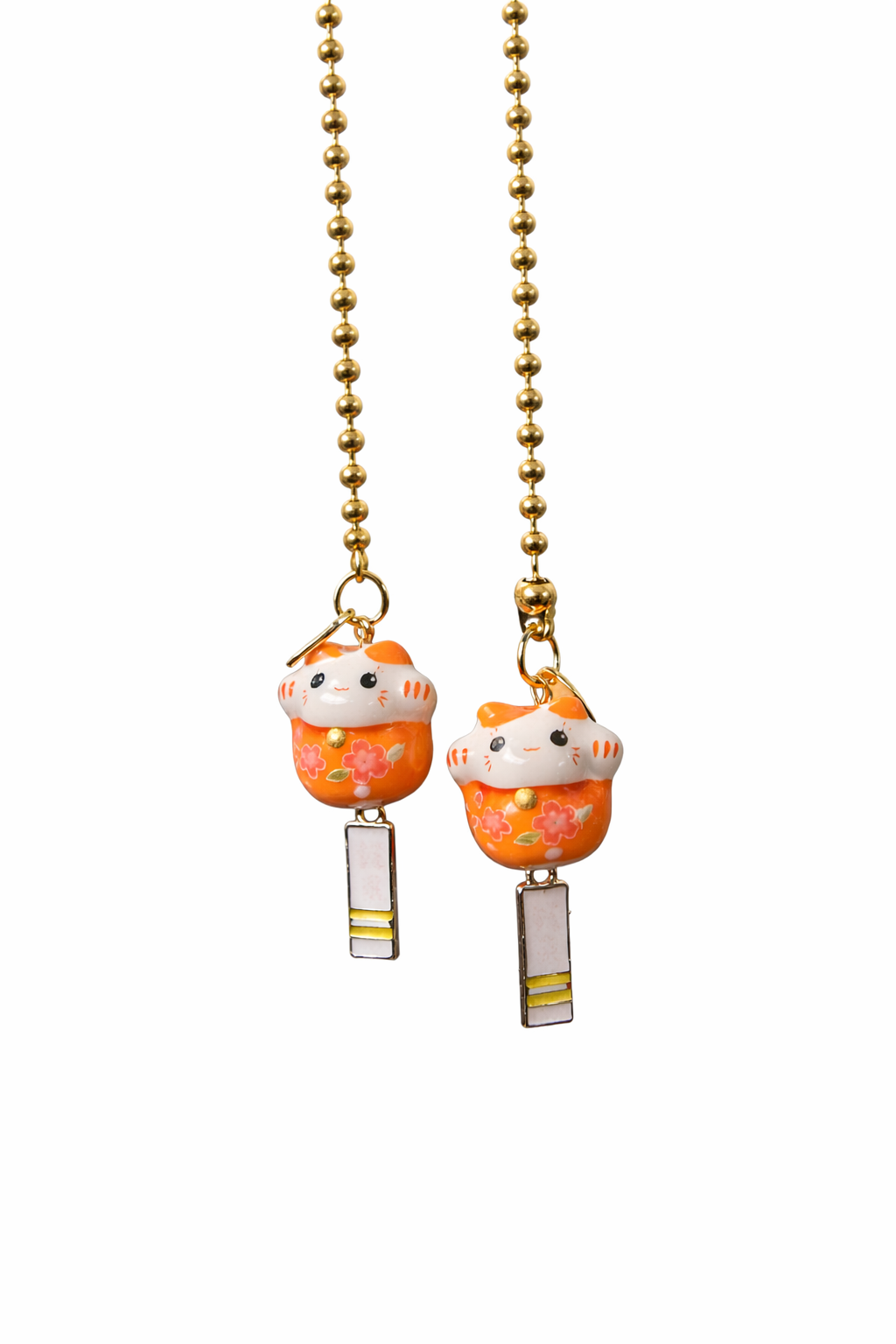 Maneki-Neko Ketting met Gouden Ring Voor In de Auto