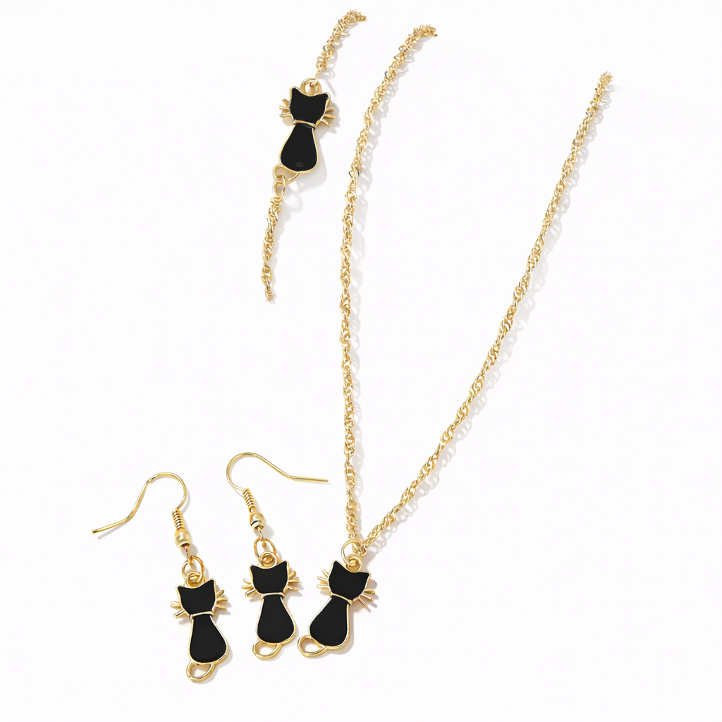 luxe katten-sieradenset