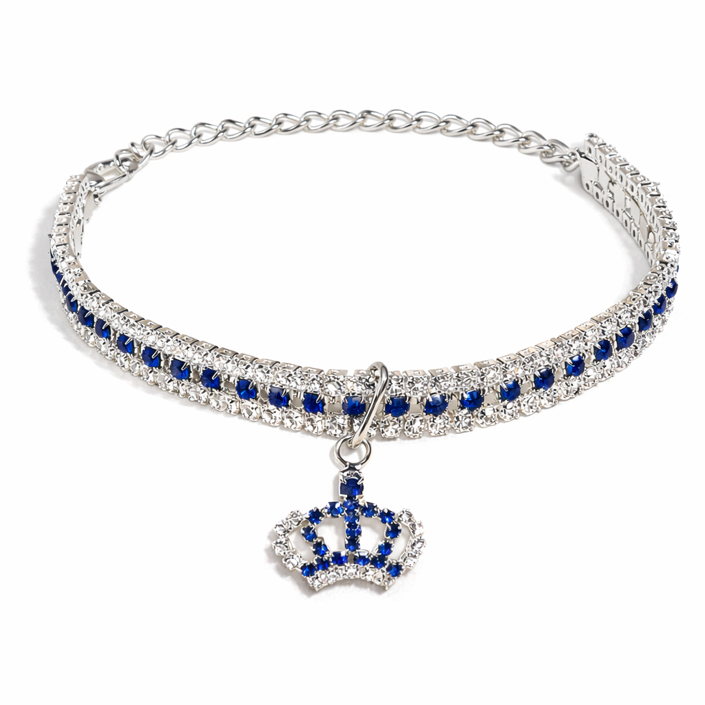 luxe halsband met kroonbede