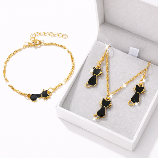 luxe katten-sieradenset